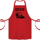 Biker Down on One Knee Motorcycle Motorbike Cotton Apron 100% Organic Red