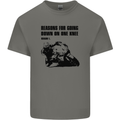 Biker Down on One Knee Motorcycle Motorbike Kids T-Shirt Childrens Charcoal