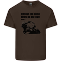 Biker Down on One Knee Motorcycle Motorbike Kids T-Shirt Childrens Chocolate