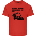 Biker Down on One Knee Motorcycle Motorbike Kids T-Shirt Childrens Red