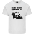 Biker Down on One Knee Motorcycle Motorbike Kids T-Shirt Childrens White