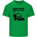 Biker Down on One Knee Motorcycle Motorbike Mens Cotton T-Shirt Tee Top Irish Green