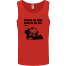 Biker Down on One Knee Motorcycle Motorbike Mens Vest Tank Top Red
