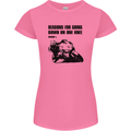 Biker Down on One Knee Motorcycle Motorbike Womens Petite Cut T-Shirt Azalea