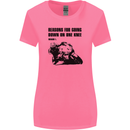 Biker Down on One Knee Motorcycle Motorbike Womens Wider Cut T-Shirt Azalea