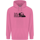 Biker Going Down on One Knee Motorcycle Childrens Kids Hoodie Azalea
