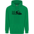 Biker Going Down on One Knee Motorcycle Childrens Kids Hoodie Irish Green