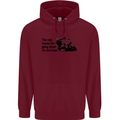 Biker Going Down on One Knee Motorcycle Childrens Kids Hoodie Maroon
