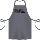Biker Going Down on One Knee Motorcycle Cotton Apron 100% Organic Steel