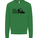 Biker Going Down on One Knee Motorcycle Kids Sweatshirt Jumper Irish Green