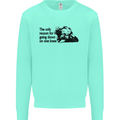 Biker Going Down on One Knee Motorcycle Kids Sweatshirt Jumper Peppermint