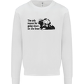 Biker Going Down on One Knee Motorcycle Kids Sweatshirt Jumper White