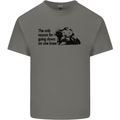 Biker Going Down on One Knee Motorcycle Kids T-Shirt Childrens Charcoal