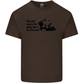 Biker Going Down on One Knee Motorcycle Kids T-Shirt Childrens Chocolate