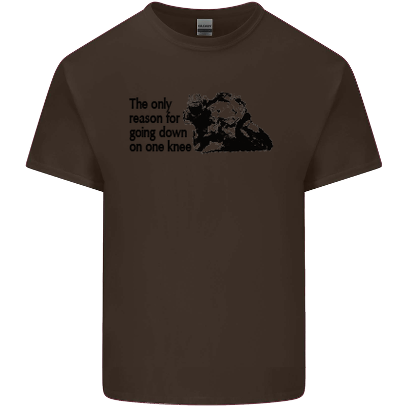 Biker Going Down on One Knee Motorcycle Kids T-Shirt Childrens Chocolate