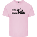 Biker Going Down on One Knee Motorcycle Kids T-Shirt Childrens Light Pink