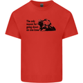 Biker Going Down on One Knee Motorcycle Kids T-Shirt Childrens Red