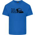 Biker Going Down on One Knee Motorcycle Mens Cotton T-Shirt Tee Top Royal Blue