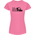 Biker Going Down on One Knee Motorcycle Womens Petite Cut T-Shirt Azalea