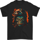 Biker Gorilla Skull Motorbike Motorcycle Mens Gildan Cotton T-Shirt Black