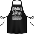 Biker Grandad Motorbike Grandparents Day Cotton Apron 100% Organic Black