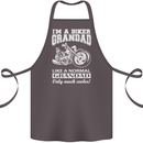 Biker Grandad Motorbike Grandparents Day Cotton Apron 100% Organic Dark Grey