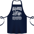 Biker Grandad Motorbike Grandparents Day Cotton Apron 100% Organic Navy Blue