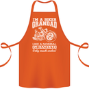 Biker Grandad Motorbike Grandparents Day Cotton Apron 100% Organic Orange