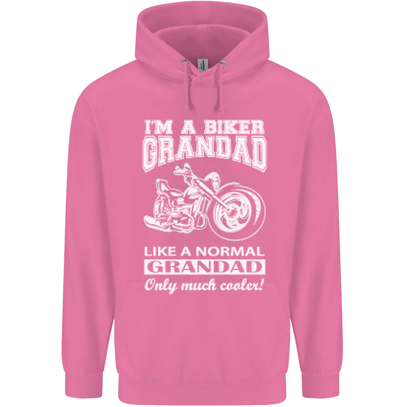 Biker Grandad Motorbike Grandparents Day Mens 80% Cotton Hoodie Azelea