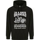 Biker Grandad Motorbike Grandparents Day Mens 80% Cotton Hoodie Black