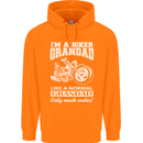 Biker Grandad Motorbike Grandparents Day Mens 80% Cotton Hoodie Orange