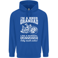 Biker Grandad Motorbike Grandparents Day Mens 80% Cotton Hoodie Royal Blue