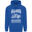 Biker Grandad Motorbike Grandparents Day Mens 80% Cotton Hoodie Royal Blue