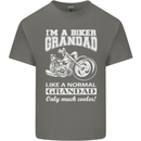 Biker Grandad Motorbike Grandparents Day Mens Cotton T-Shirt Tee Top Charcoal
