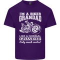 Biker Grandad Motorbike Grandparents Day Mens Cotton T-Shirt Tee Top Purple