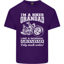 Biker Grandad Motorbike Grandparents Day Mens Cotton T-Shirt Tee Top Purple