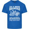Biker Grandad Motorbike Grandparents Day Mens Cotton T-Shirt Tee Top Royal Blue