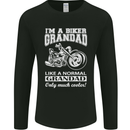 Biker Grandad Motorbike Grandparents Day Mens Long Sleeve T-Shirt Black