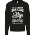 Biker Grandad Motorbike Grandparents Day Mens Sweatshirt Jumper Black