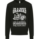 Biker Grandad Motorbike Grandparents Day Mens Sweatshirt Jumper Black