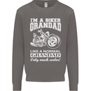 Biker Grandad Motorbike Grandparents Day Mens Sweatshirt Jumper Charcoal