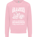 Biker Grandad Motorbike Grandparents Day Mens Sweatshirt Jumper Light Pink