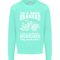 Biker Grandad Motorbike Grandparents Day Mens Sweatshirt Jumper Peppermint