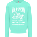 Biker Grandad Motorbike Grandparents Day Mens Sweatshirt Jumper Peppermint