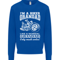 Biker Grandad Motorbike Grandparents Day Mens Sweatshirt Jumper Royal Blue