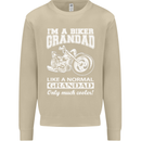Biker Grandad Motorbike Grandparents Day Mens Sweatshirt Jumper Sand