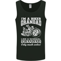 Biker Grandad Motorbike Grandparents Day Mens Vest Tank Top Black