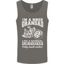 Biker Grandad Motorbike Grandparents Day Mens Vest Tank Top Charcoal