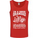 Biker Grandad Motorbike Grandparents Day Mens Vest Tank Top Red