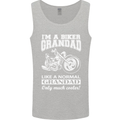 Biker Grandad Motorbike Grandparents Day Mens Vest Tank Top Sports Grey